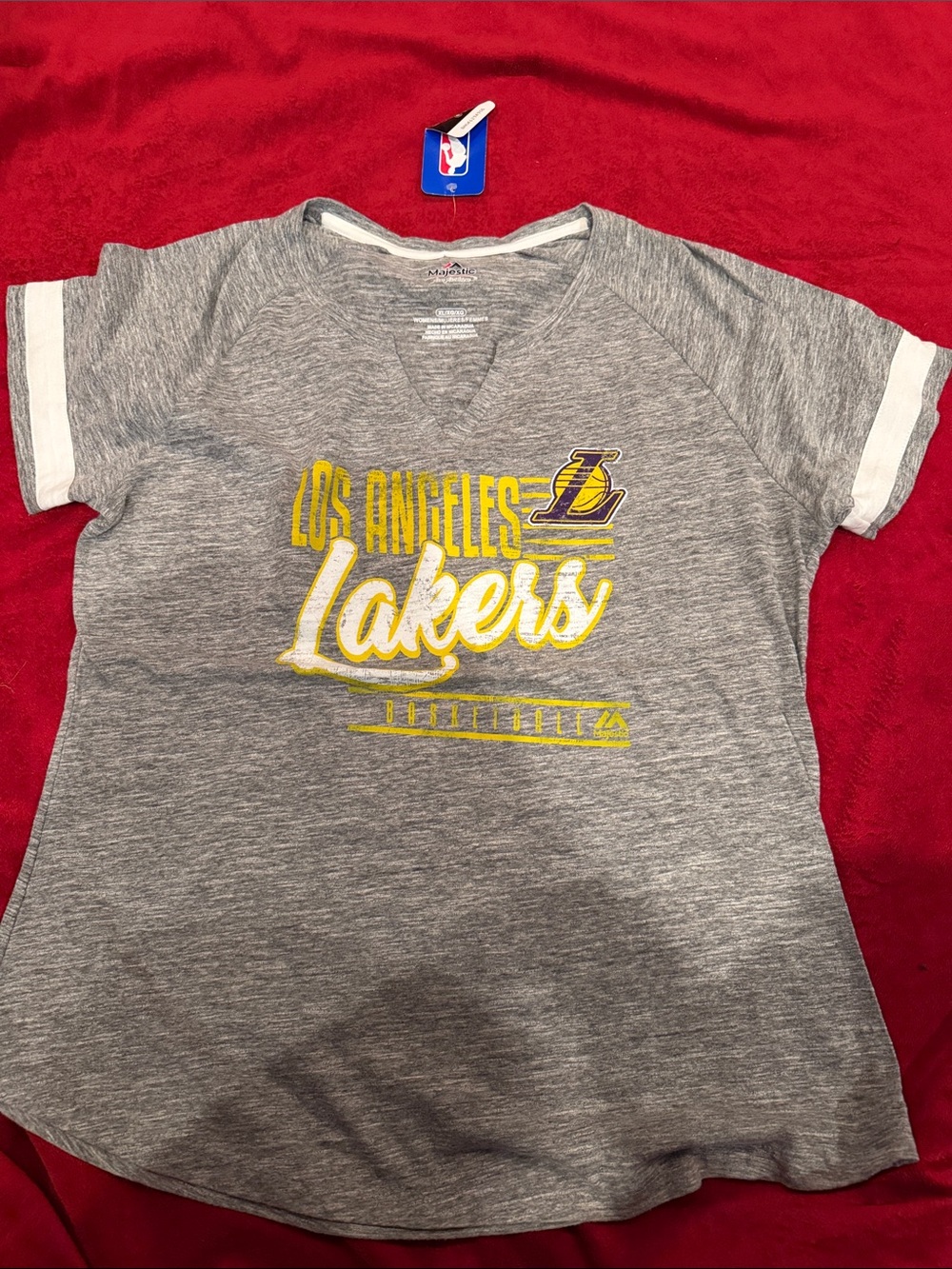 NBA Los Angeles Lakers Girls' Gray Logo Tee